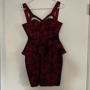 Maroon & Black dress